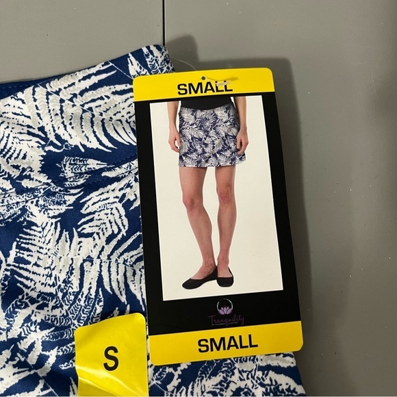 3/25$ (Mix)Tranquility by Colorado Clothing Blue&White A-Line Mini Skirt S - Picture 4 of 11